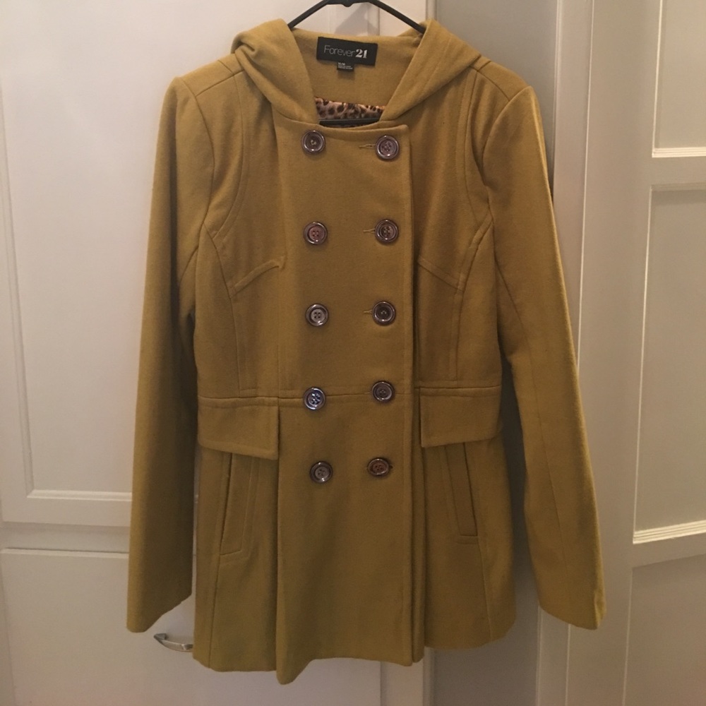 Wool Blend Hooded Peacoat